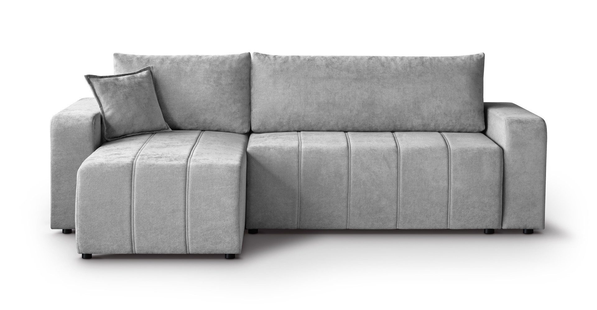 Ecksofa Fermo Mit Schlaffunktion - Dunkelgrün Mit Bettkasten
